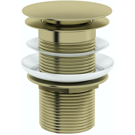 Mode - Spencer click clack unslotted brushed brass basin waste - Brass