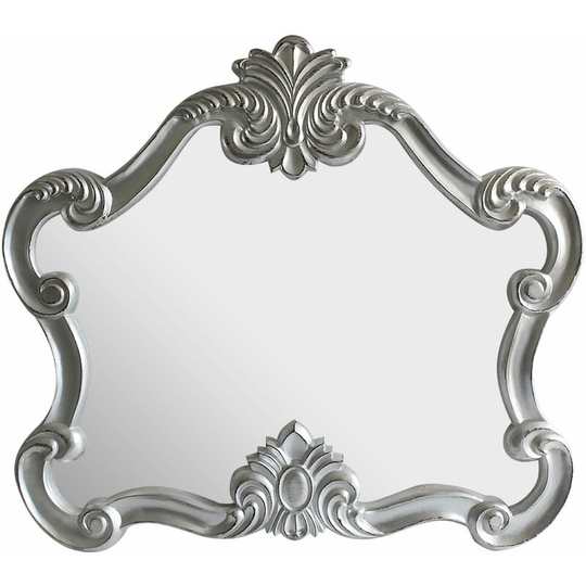 Wall Mirror/ Classic Mirrors For Bathroom / Bedroom / Garden Walls Fancy Wall Mounted Mirrors For Hallway With Metallic Silver Decorative Frame