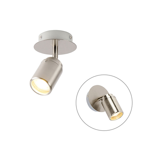 Qazqa - Modern bathroom spot steel IP44 - Ducha - Steel