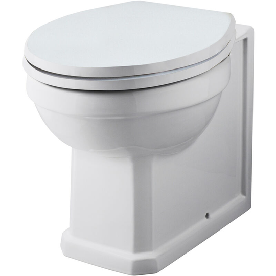NRG - Bathroom Back To Wall Toilet btw wc Pan Quick Release Soft Close Seat Ceramic