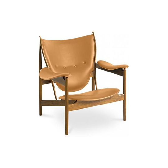 Captain Armchair Light brown Wood, Leather, Leather, Wood - Light brown