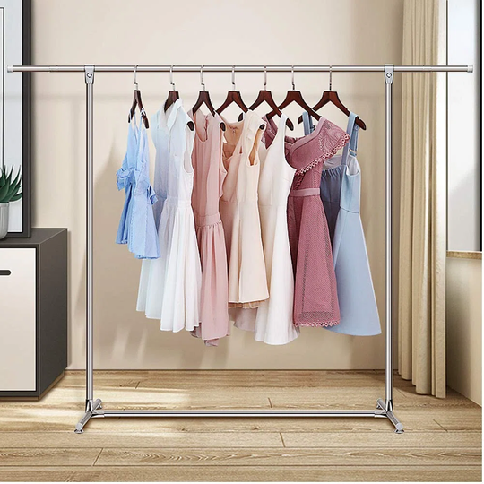 Adjustable Clothes Rail Garment Clothes Free-Standing Standard Drying Rack