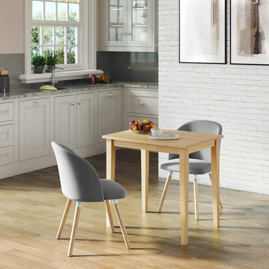 Lefler Dining Set with 2 Chairs in , Light Grey
