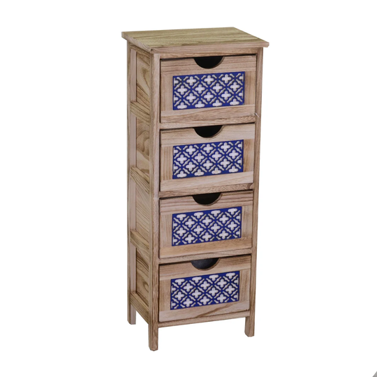 Talley 4 Drawer Bedside Table