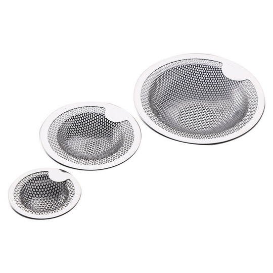 Stainless Steel Sink Filters a Two Piece Set (7.6CM + 5.2cm + 10cm)