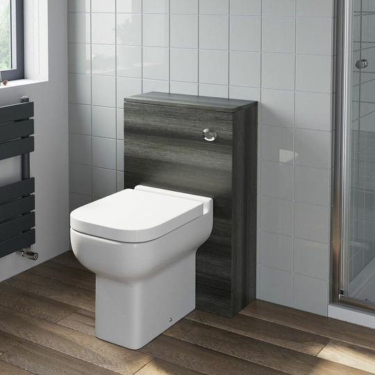 Artis - 500mm Bathroom Toilet btw Furniture Unit Pan Soft Close Charcoal Grey Modern - Grey