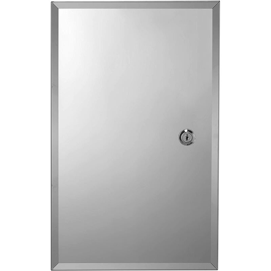Trent Lockable Medicine Bathroom Cabinet, Stainless Steel - Croydex
