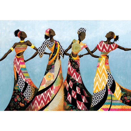 Patterned Dress Dance - Wrapped Canvas Graphic Art
