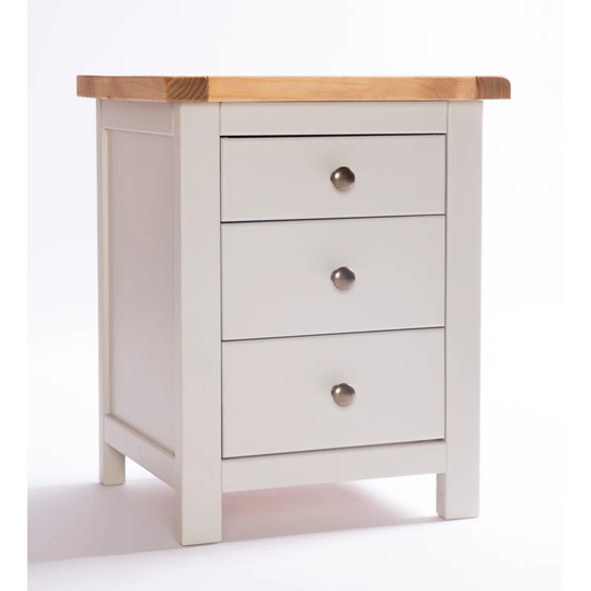 Persephone 3 Drawer Bedside Table