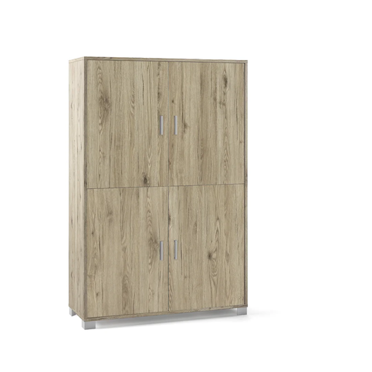 Pietro 4 -Door 4 -Shelf Storage Cabinet