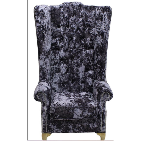 Chesterfield Soho Velvet High Back Wing Chair Lustro Lavender