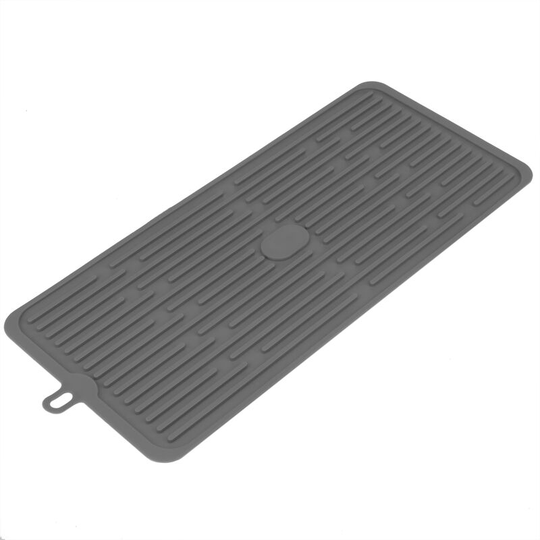Silicone dish drying mat 446x203 mm gray - Primematik