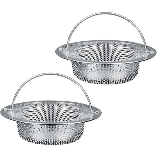 2pcs Sink Strainer Stainless Steel Sink Strainer Kitchen Sink Strainer Sink Strainer with Stainless Steel Handle Kitchen Sink Plug Kitchen Sink Grate