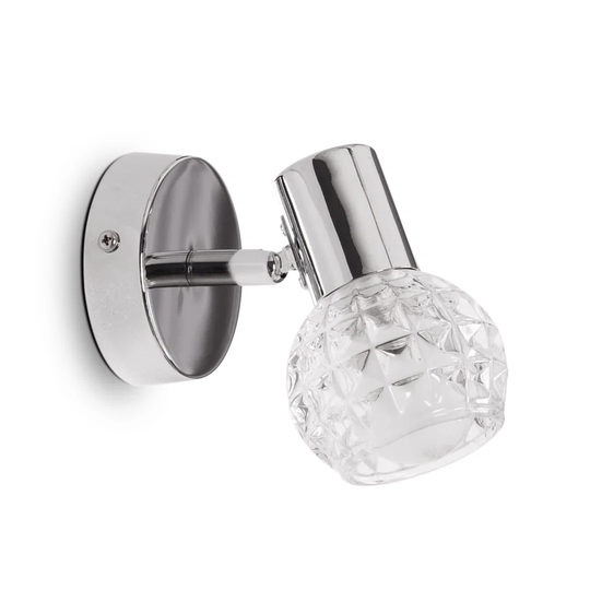Ahava 1 - Light Dimmable Silver Armed Sconce