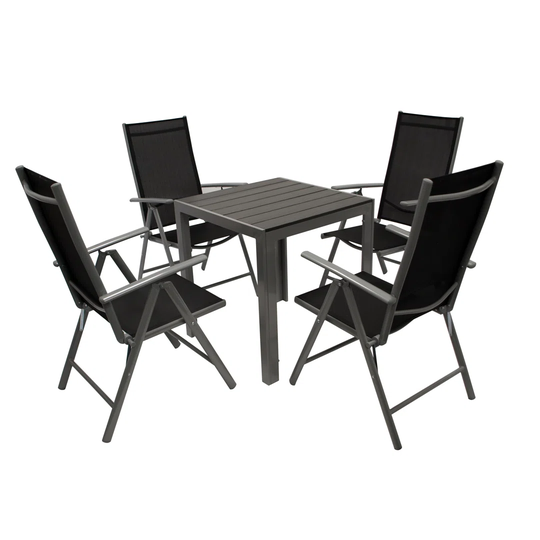Kuska Square 5 - Piece 4 - Person 70Cm L Aluminum Outdoor Table Set