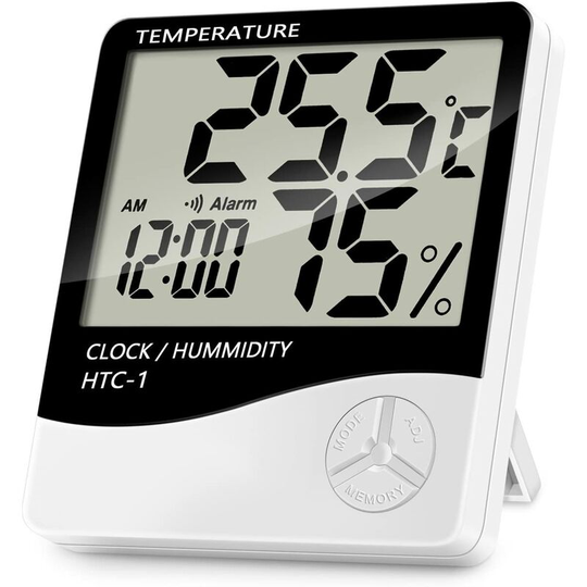 Indoor Thermometer Hygrometer, Multifunction Electronic Thermo-hygrometer, Digital lcd Display Display Temperature and Humidity Monitor
