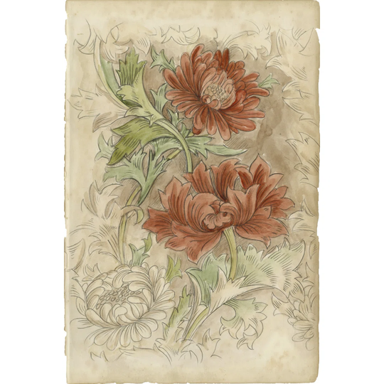 Floral Pattern Study I - Wrapped Canvas Graphic Art