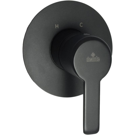 Bathroom Concealed Shower Tap Single Handle Faucet Matte Black Galvanised Brass