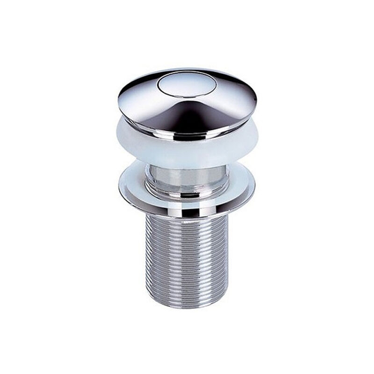 Centre Push Basin Waste Chrome - Unslotted (For Basins with No Overflow) - Sagittarius