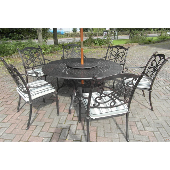 Canouan 6 Seater Dining Set with Cushions