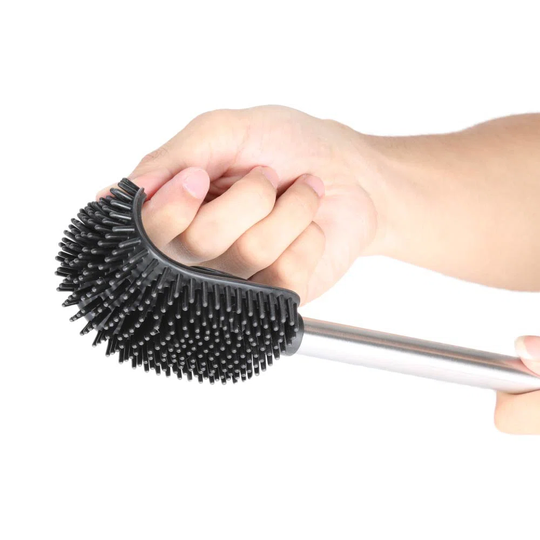Calitek Flexi Head Toilet Brush With Holder - Black