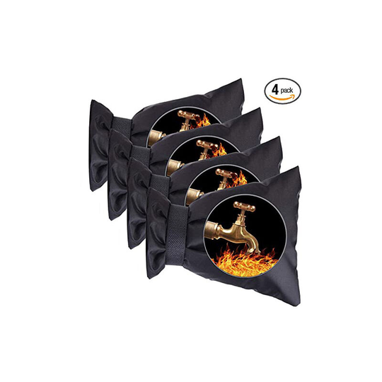 4 Pack Betterlife Outdoor Faucet Covers, Outdoor Garden Faucet Covers for Winter Freeze Protection, Black