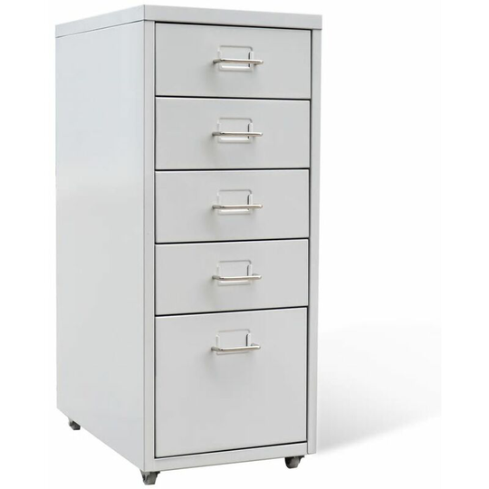 File Cabinet with 5 Drawers Grey 68.5 cm Steel VDTD07432 - Topdeal
