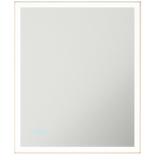 500 x 600mm IP44 led Bathroom Mirror & Demister - Tunable White Diffused Border