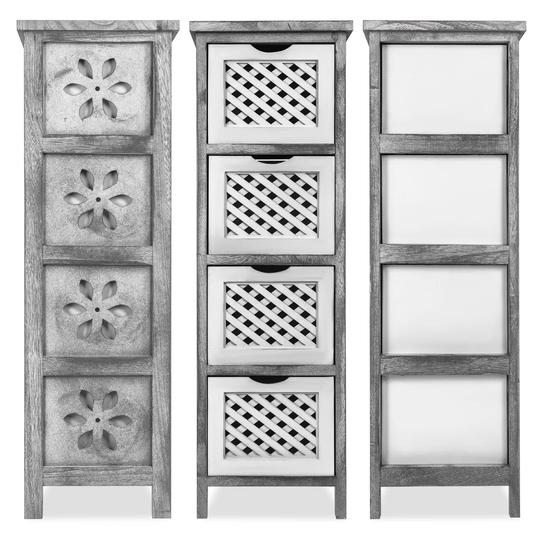 Ostrowski 4 Drawer 25 W Solid Wood Tallboy