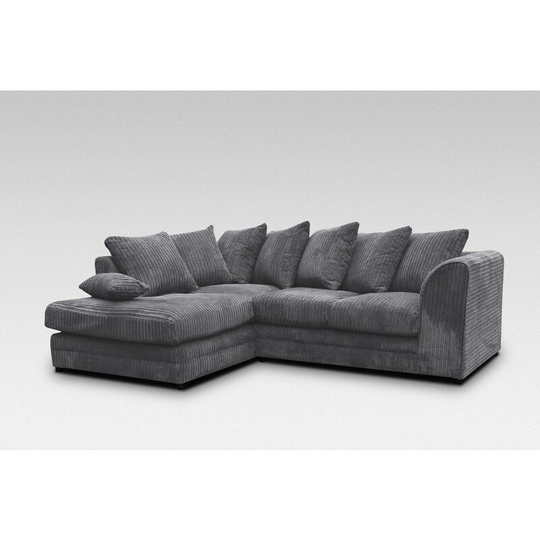 Darcey Left Hand Facing Corner Sofa - Grey