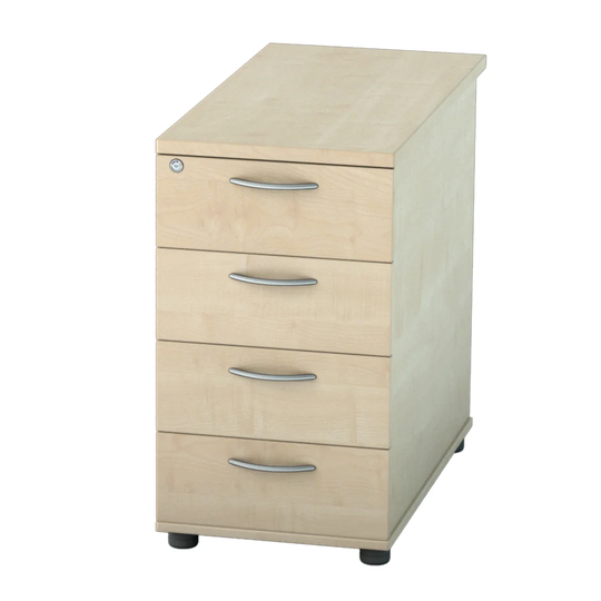 Derry 4-Drawer Lockable Filing Cabinet