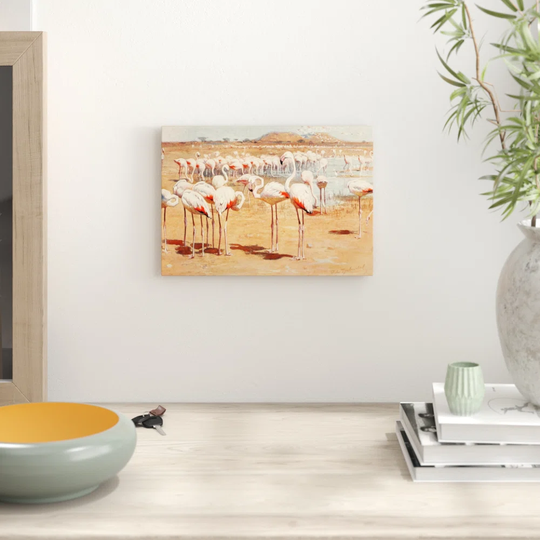 'Vintage Flamingo -2' by W Kuhnert Graphic Art