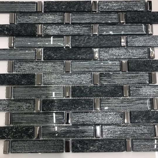 Oakes 3cm x 3cm Ceramic Mosaic Tile im Silver/Grey