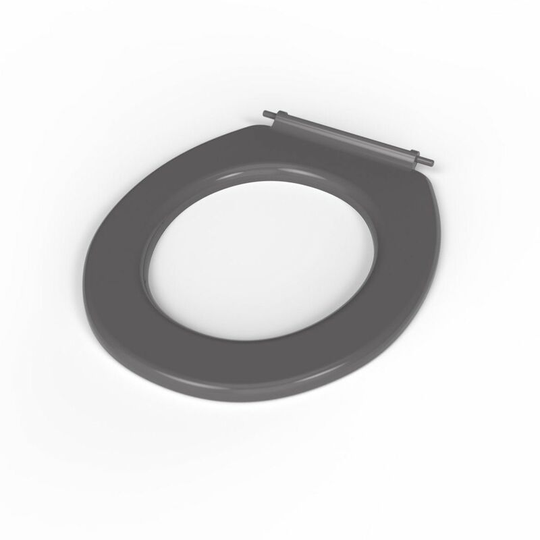 NymaCARE Toilet Seat Grey Ring Only Stainless Steel Pillar Top Fix Hinge