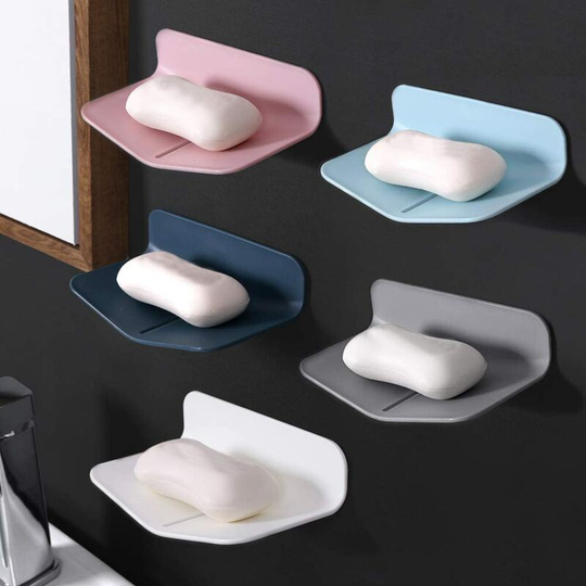 No Drilling Rubber Soap Holder Self-Draining Soap Disc for Bathroom Shower Soap Saver (5 Pieces)
