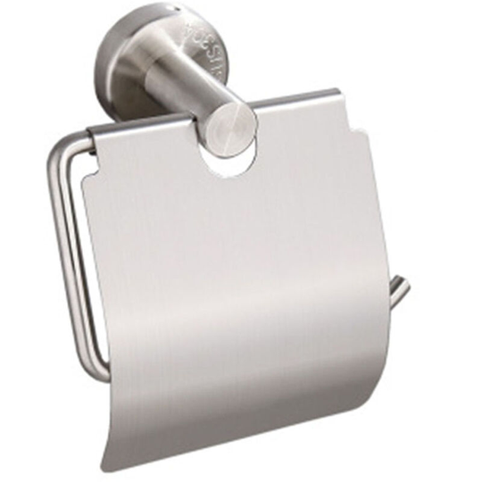 Stainless Steel Toilet Paper Holder Wall Mounted Toilet Tissue Roll Holder for Bathroom, Brushed Finish With Water Cover-Matte