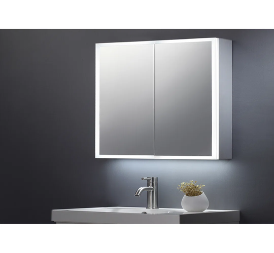 Velmanikandan 60cm x 70cm Surface Mount Mirror Cabinet with LED Lighting