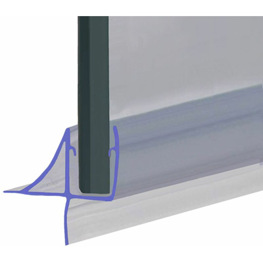 Shower Seal for Screens, Doors or Panels | Fits 8, 9 or 10mm Glass | Seals 7-12mm Gaps | SEAL078 (140cm) - Clear