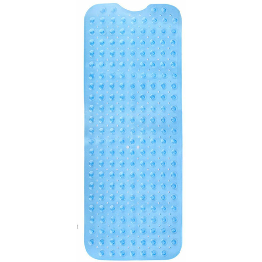 Anti-Slip Shower Mat,Bath Tub Mat with Suction Cups and Drainage Holes Anti-Mildew pvc Machine Washable-40×100cm Size(Blue)