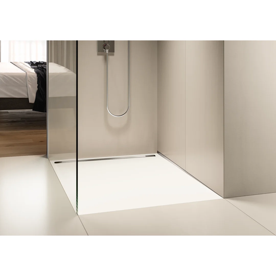 Nexsys 1200 x 900 mm Steel Enamel Shower Tray - Warm Grey