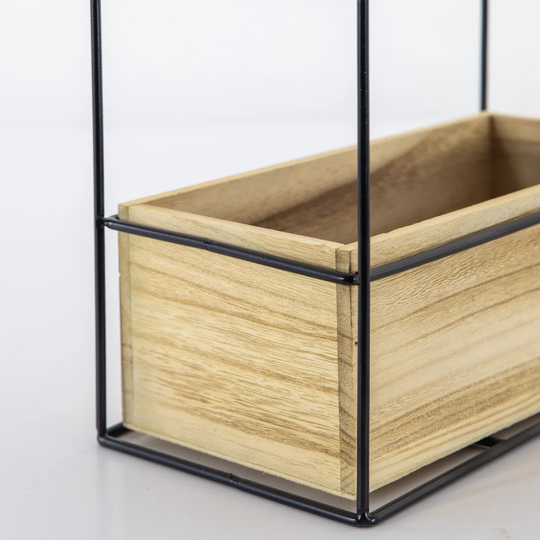 Hoxton Plant Tray Black & Natural 300X150x325mm