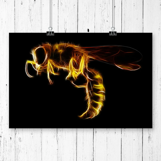 'Wasp Flame Abstract' Graphic Art