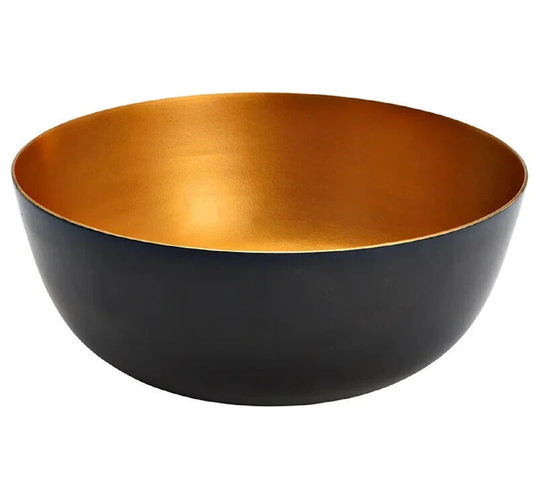 Chalon Metal Decorative Bowl in Black/Gold