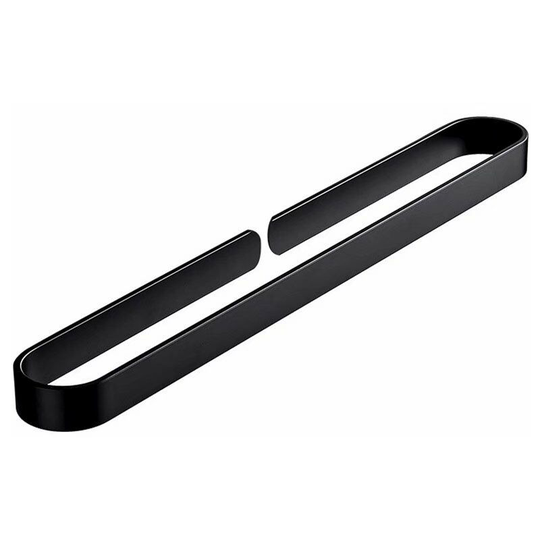 Wall-mounted towel rack Bathroom towel rack, Self-adhesive towel rack without drilling Towel rack 40cm, Aluminum (black)