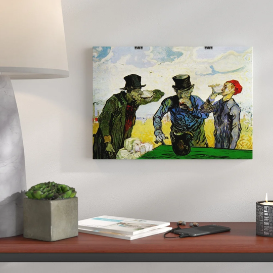 'The Drinkers after Daumier' by Vincent Van Gogh Painting Print