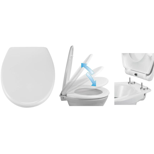 Toilet Seat with Quick Release and Soft-close HI - White