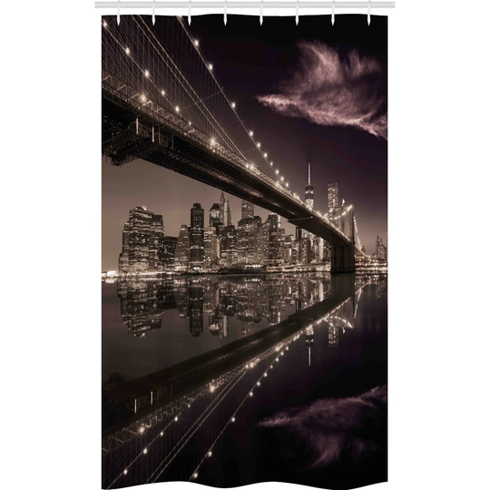 Hareer 8 Piece Polyester Shower Curtain Set + Hooks