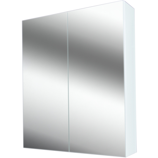 Napoli Gloss White 600mm Wall Mounted Mirrored Cabinet - White