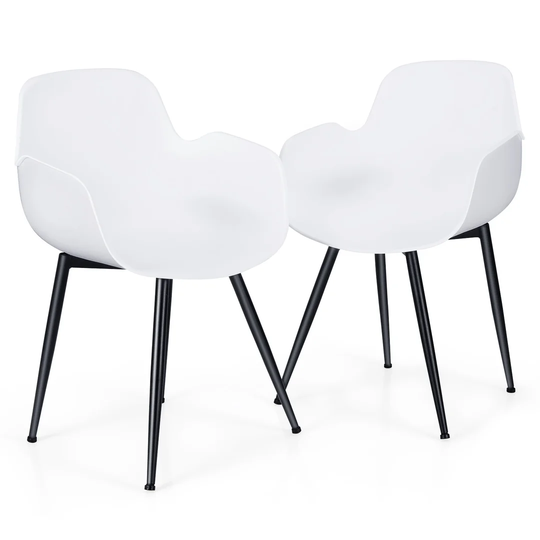 Louth King Louis Back Armchair in White