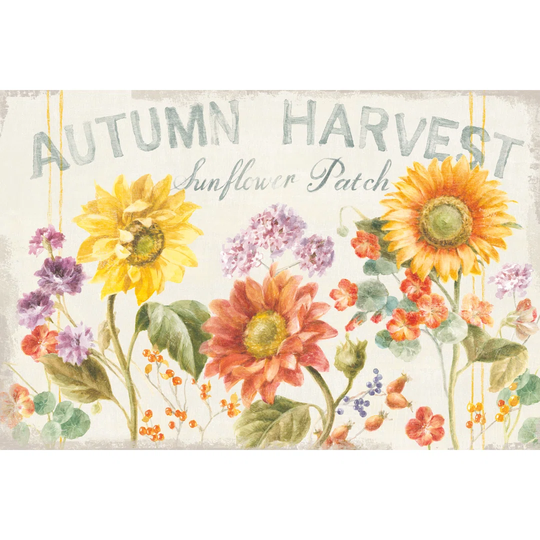 Floursack Autumn IX - Wrapped Canvas Typography